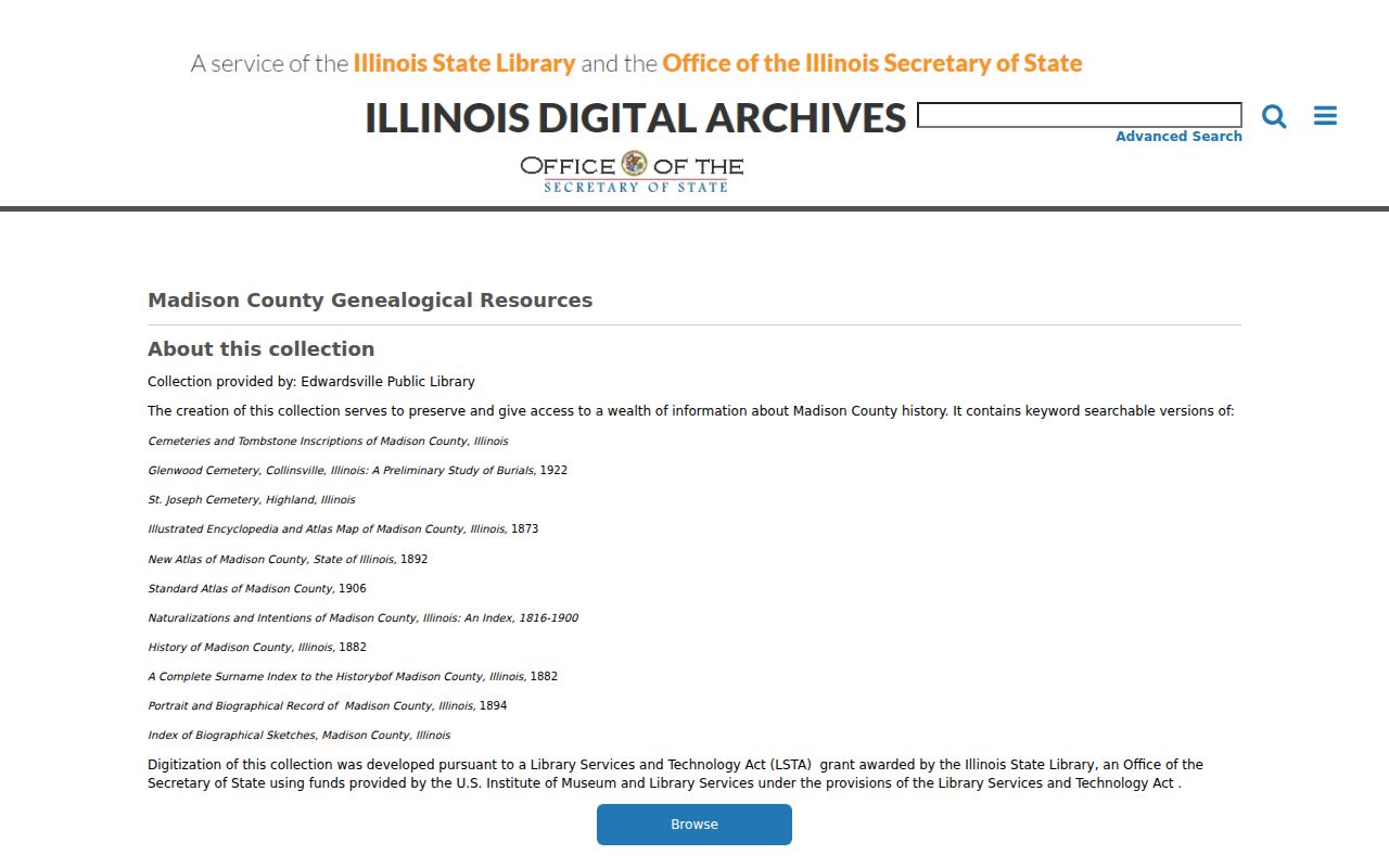 Madison County city directory companion records in Illinois Digital Archives