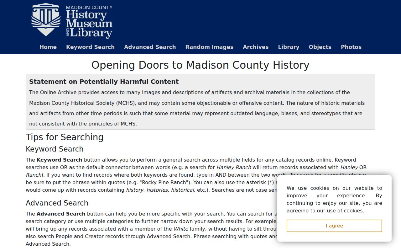 Madison County residents directory historical society catalog