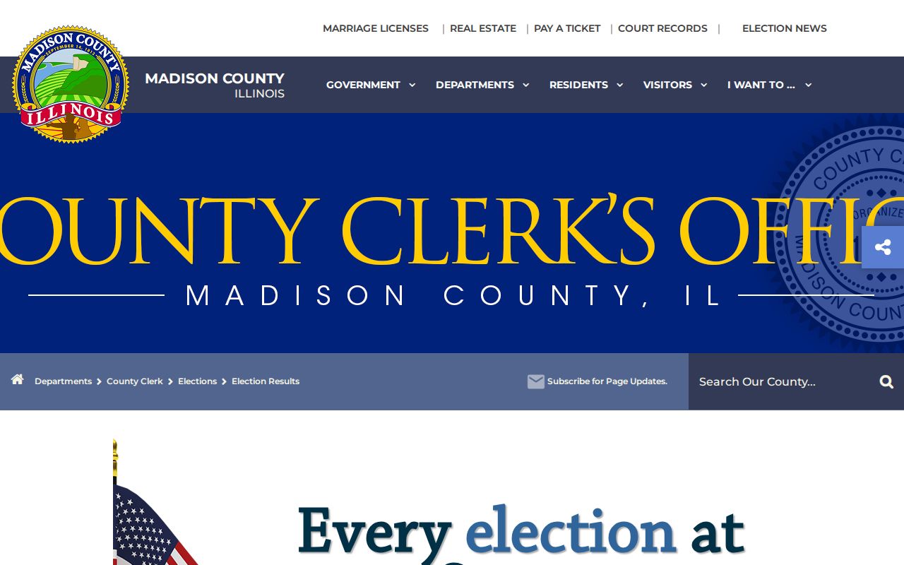 Madison County neighbors election history records interface