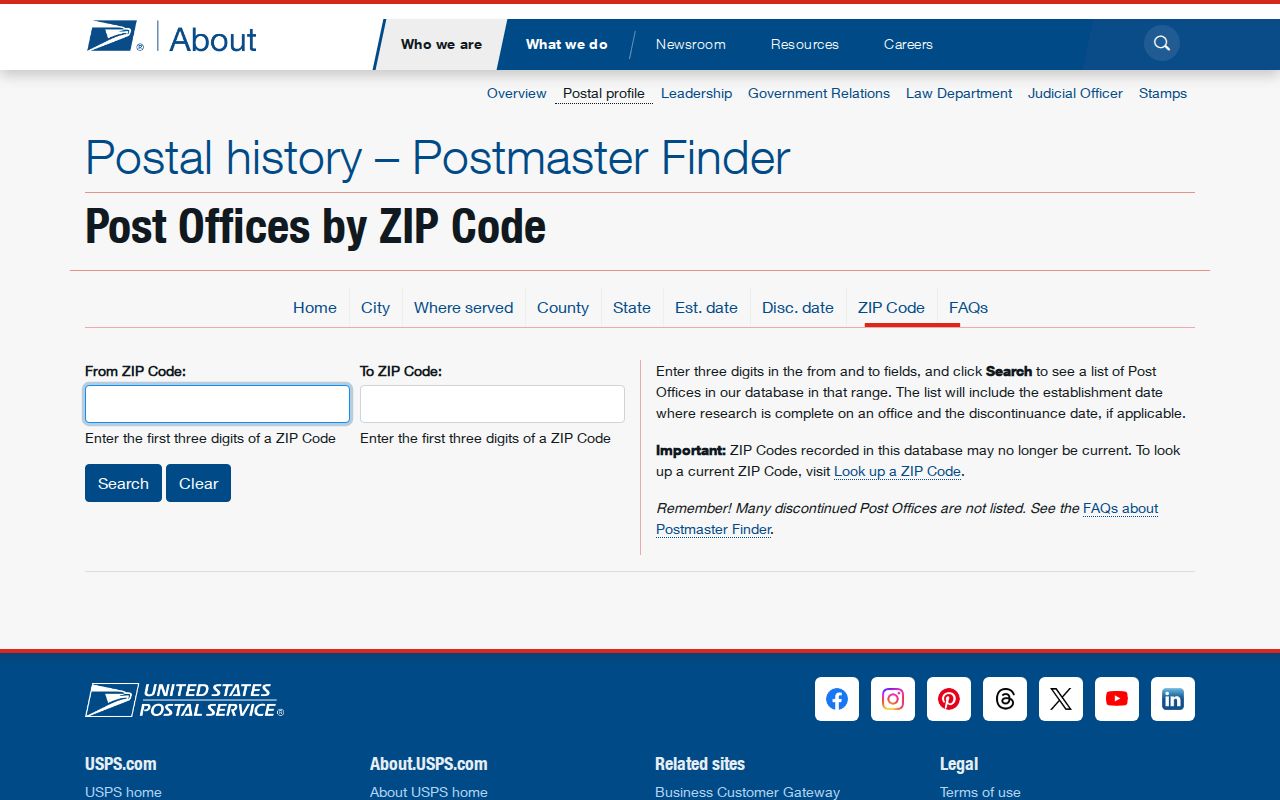Madison County ZIP code directory post offices by ZIP